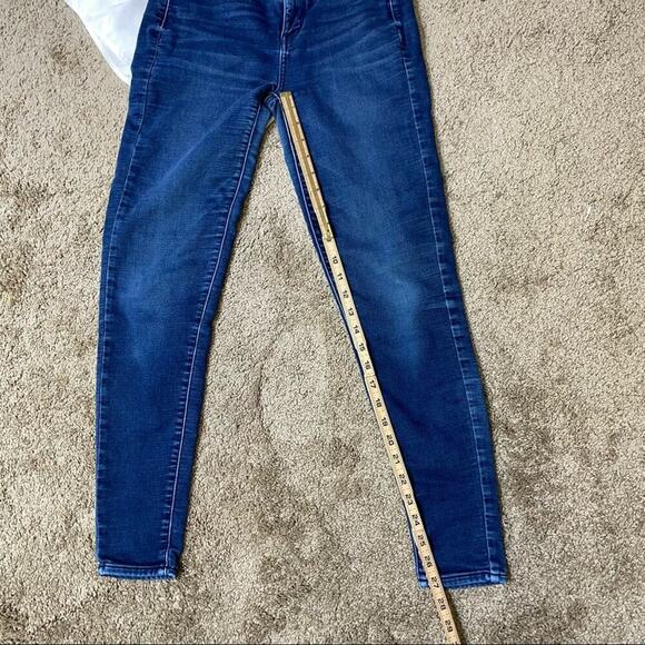 American Eagle jeans Super High rise jeggings medium was SZ 2 Super stretch - Picture 3 of 14
